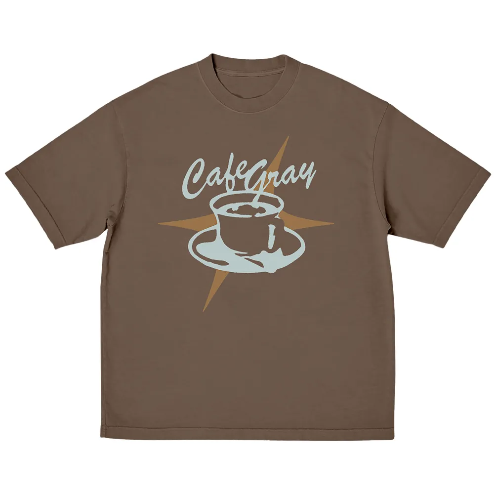 Cafe Gray Brown T-Shirt