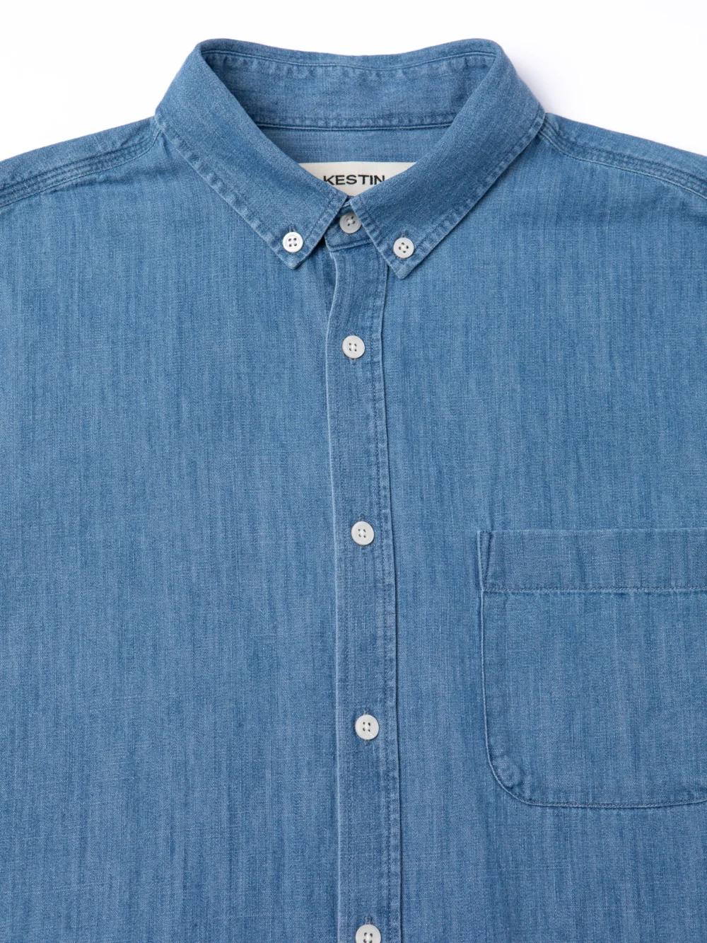 Raeburn Button Down Shirt in Washed Denim - 2