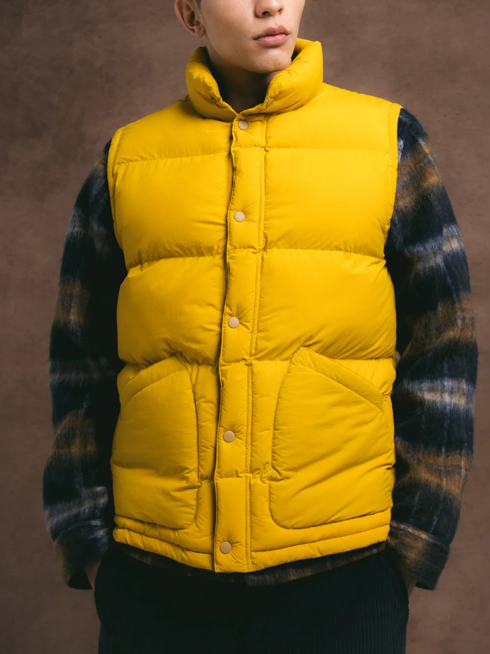 Pathhead Puffer Vest in Yellow Recycled Nylon - 3