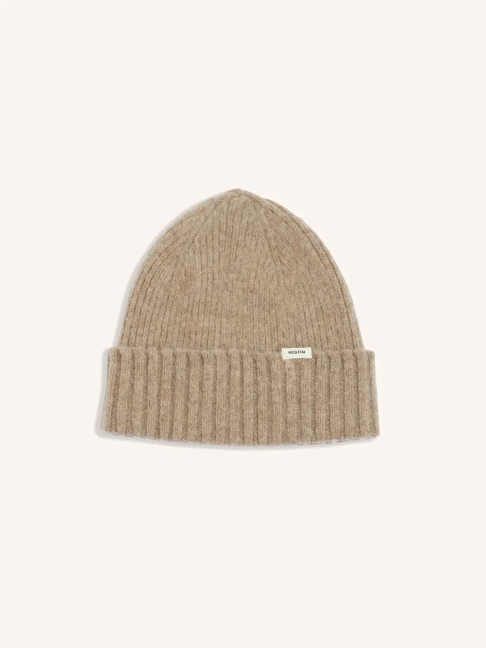 Balloch Beanie in Mushroom Brushed Lambswool