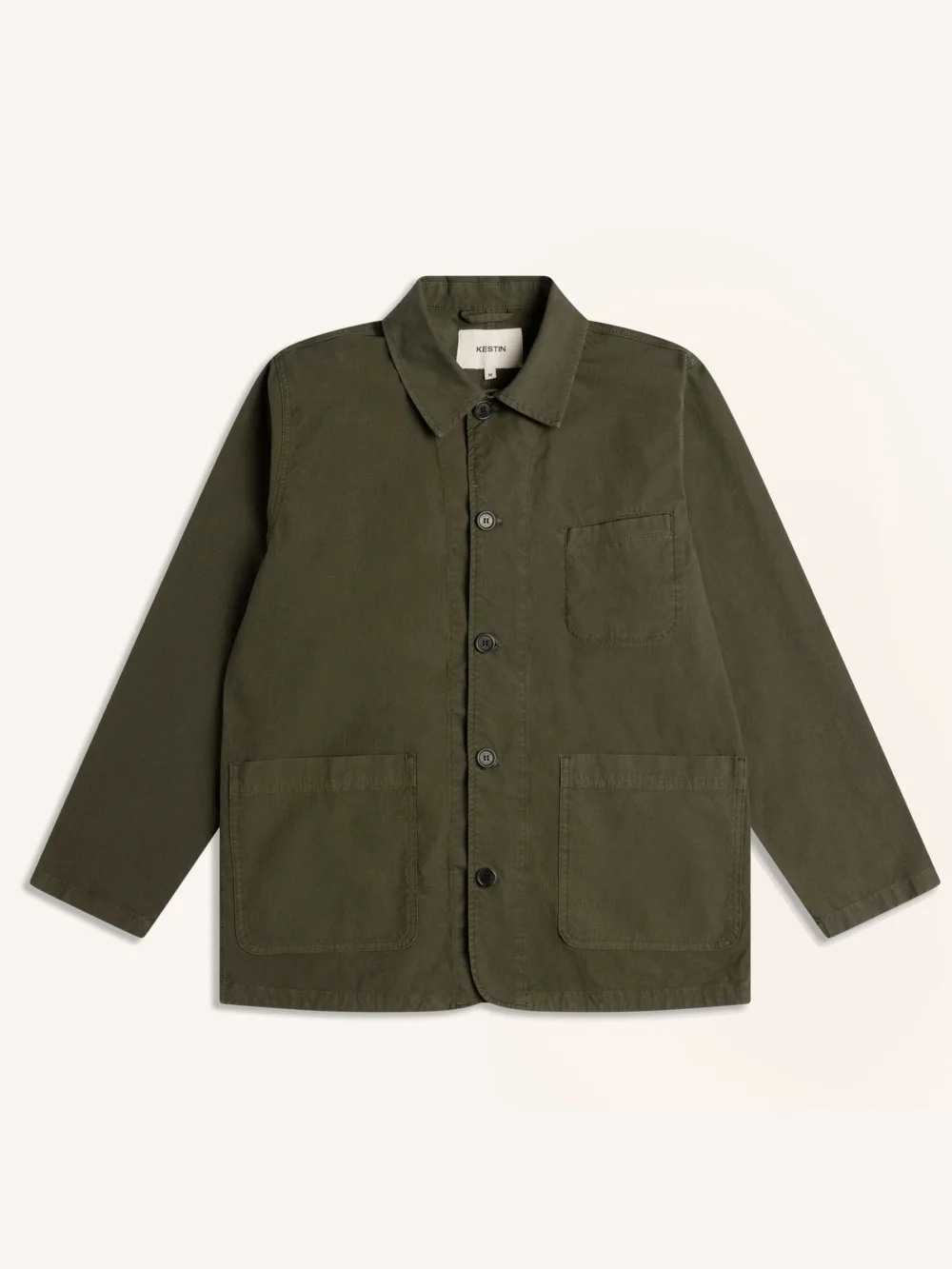 Huntly Jacket in Dark Olive Cotton Ripstop