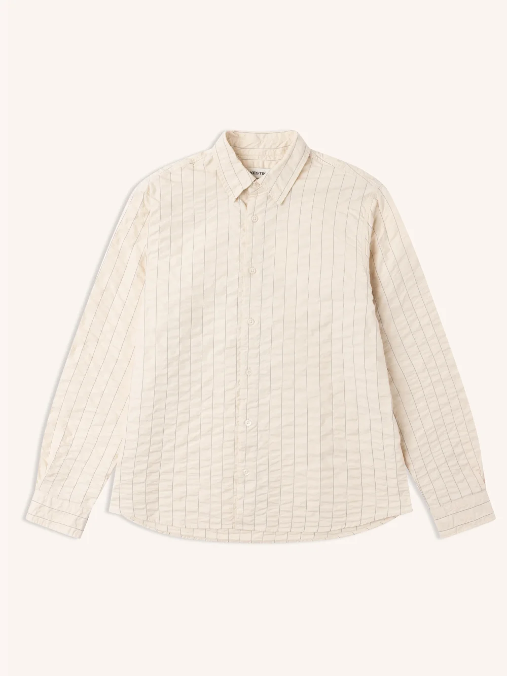 Dirleton Shirt in Ecru Seersucker Stripe