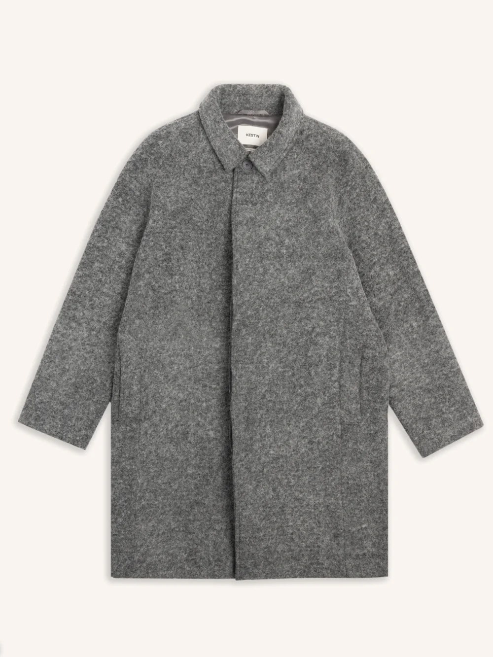 Dundas Overcoat in Grey Italian Wool Blend