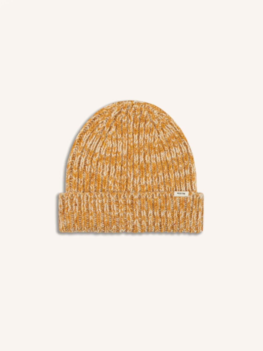 Isla Beanie in Saffron Marl Merino Wool