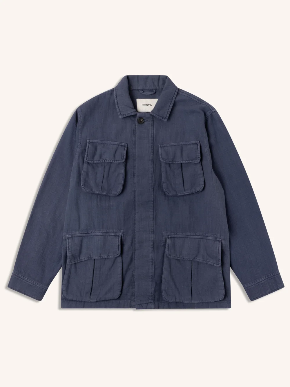 Tyndrum Field Jacket in Navy Slub Cotton