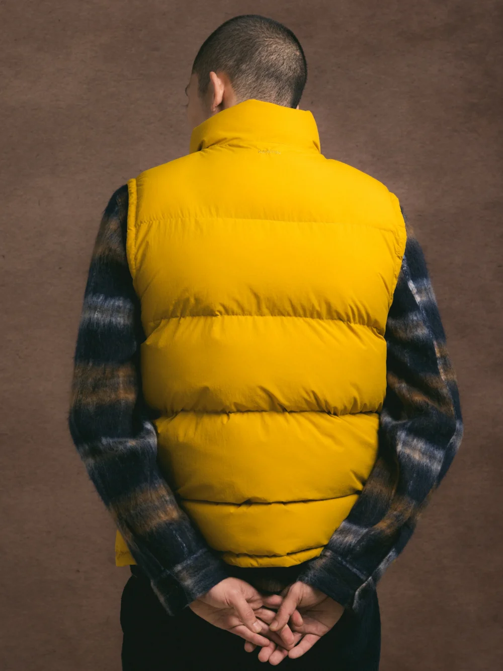 Pathhead Puffer Vest in Yellow Recycled Nylon - 4