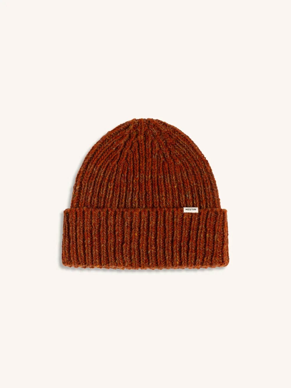 Isla Beanie in Rust Marl Merino Wool