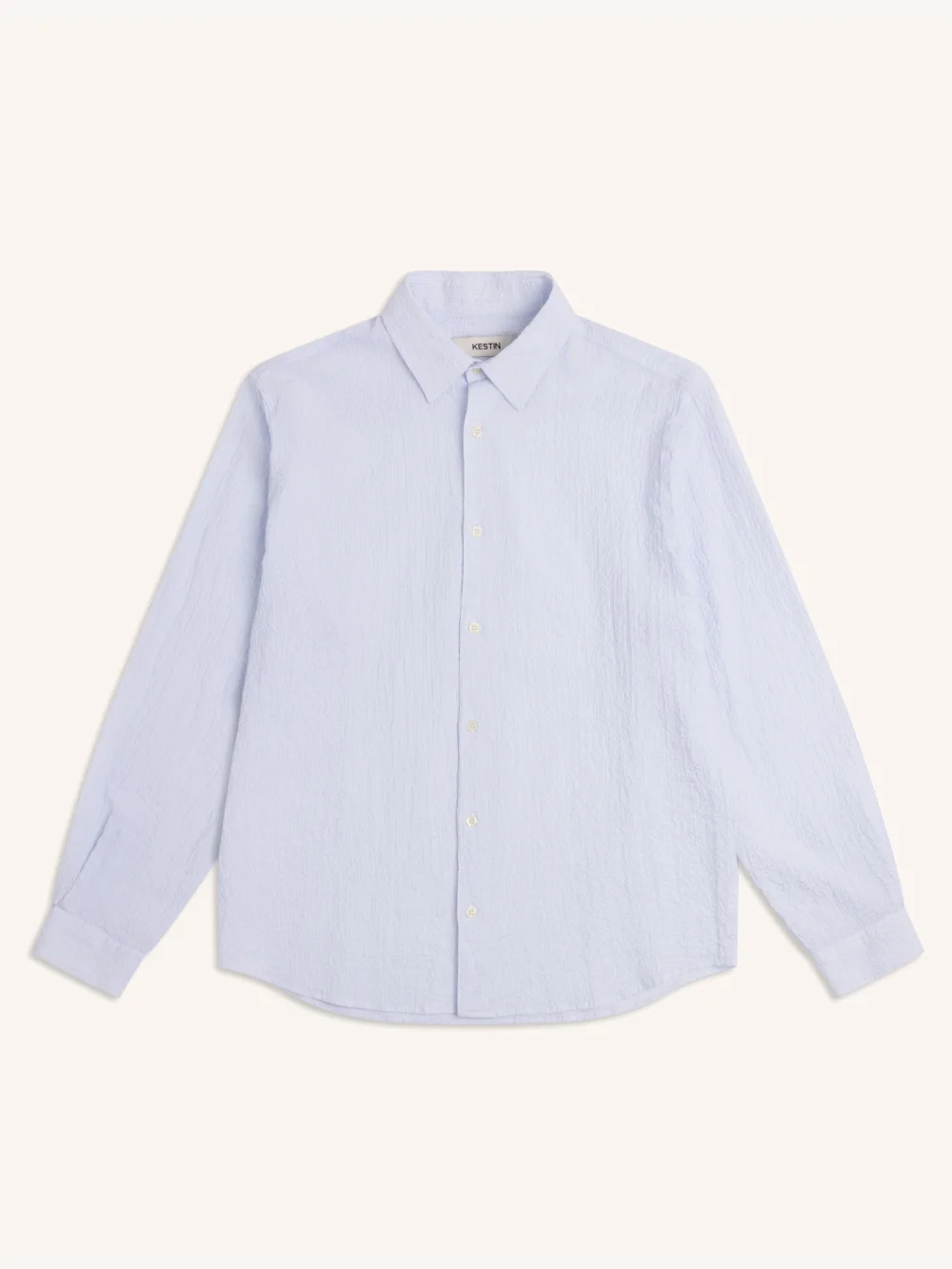 Dirleton Shirt in Blue Pinstripe Seersucker