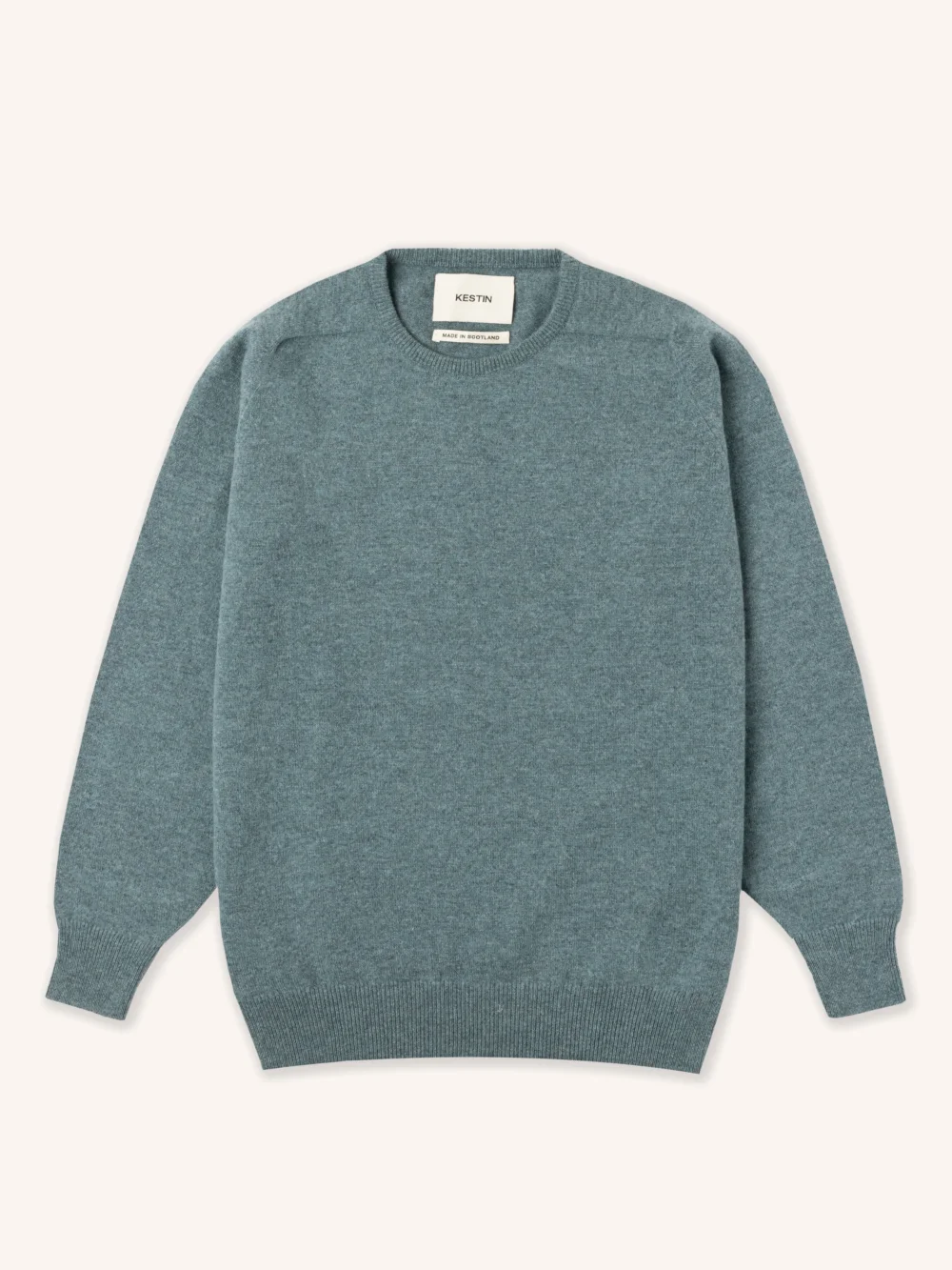 Fine Gauge Crew Neck in Teal Lambswool