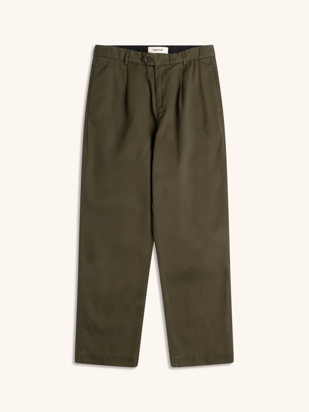 Wick Trouser in Dark Olive Cotton Twill