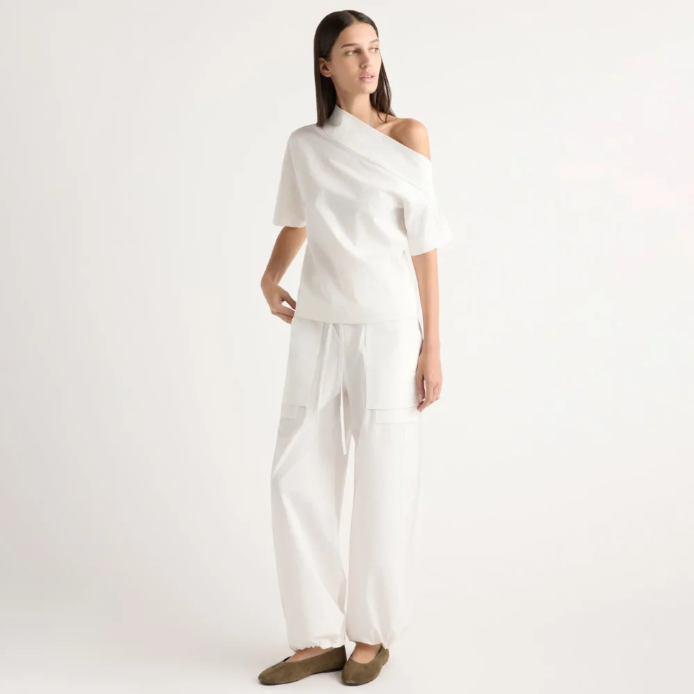 Bekah Exposed-Pocket Cotton Pant