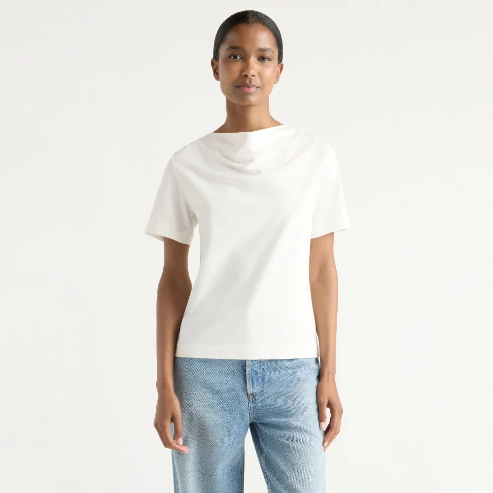 Kendra Organic Cotton Cowl-Neck Tee