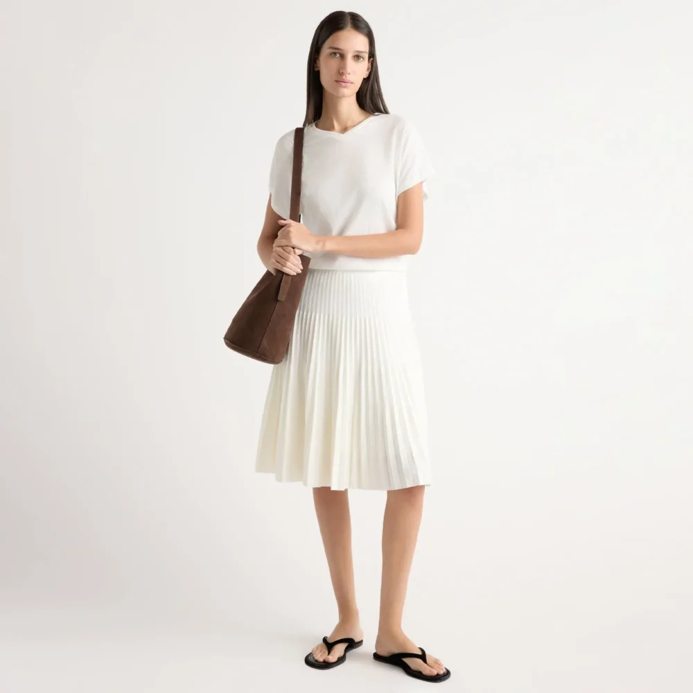 Katerina Pleated Knit Skirt