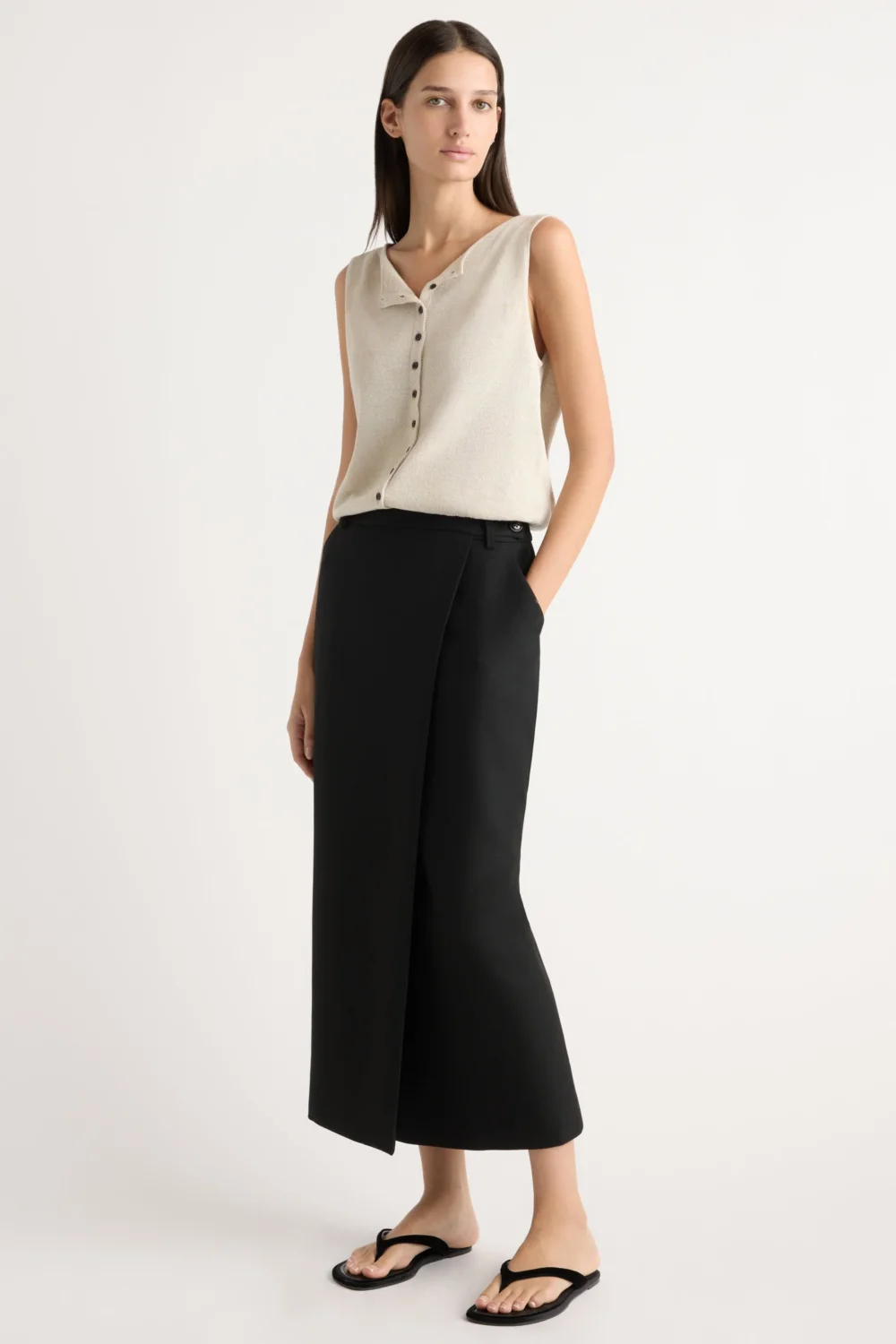 Spencer Suiting Wrap Maxi Skirt - 2