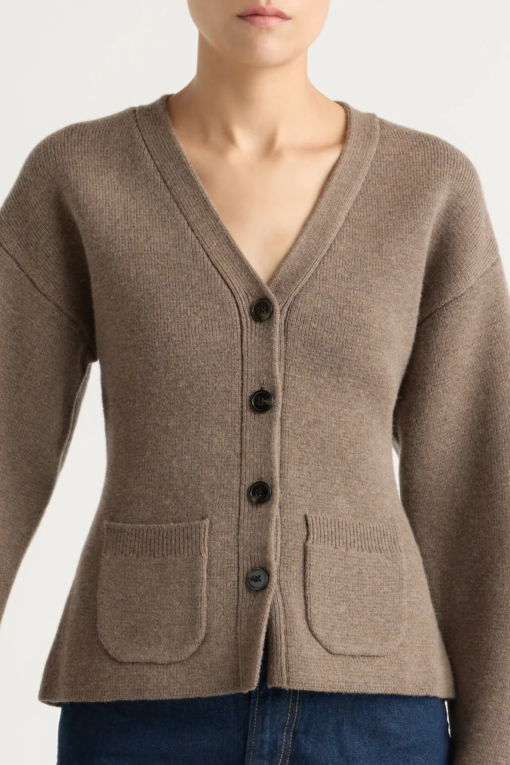 Elinor Organic Cotton-Wool V-Neck Cardigan - 4