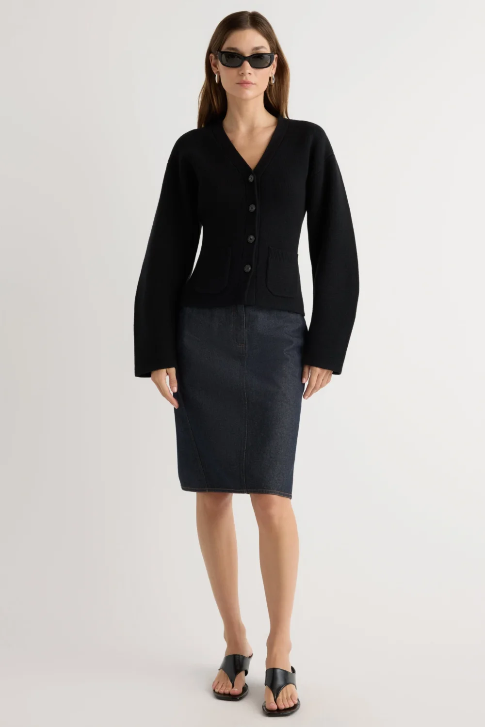 Elinor Organic Cotton-Wool V-Neck Cardigan - 5