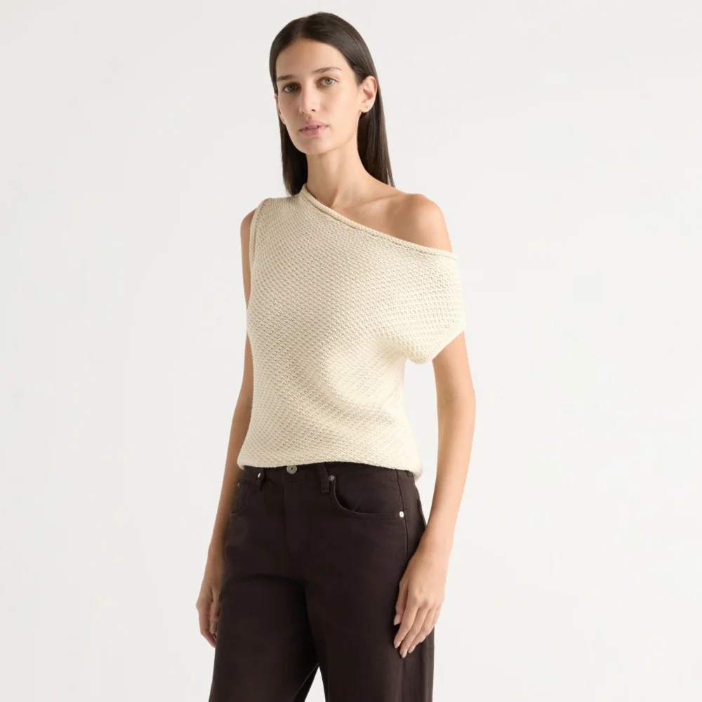 Chisa Textured Off-Shoulder Knit Top