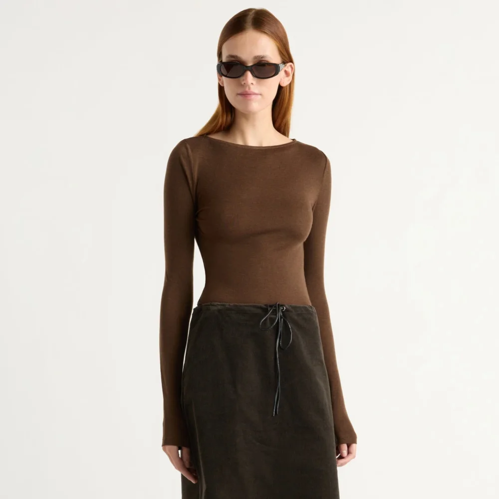 Lana Tencel-Wool Semi-Sheer Tee