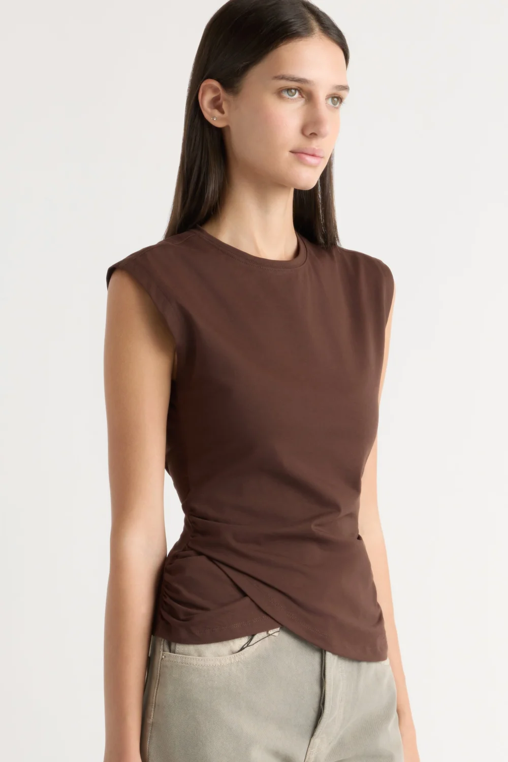 Jensen Front-Wrap Jersey Tee - 4