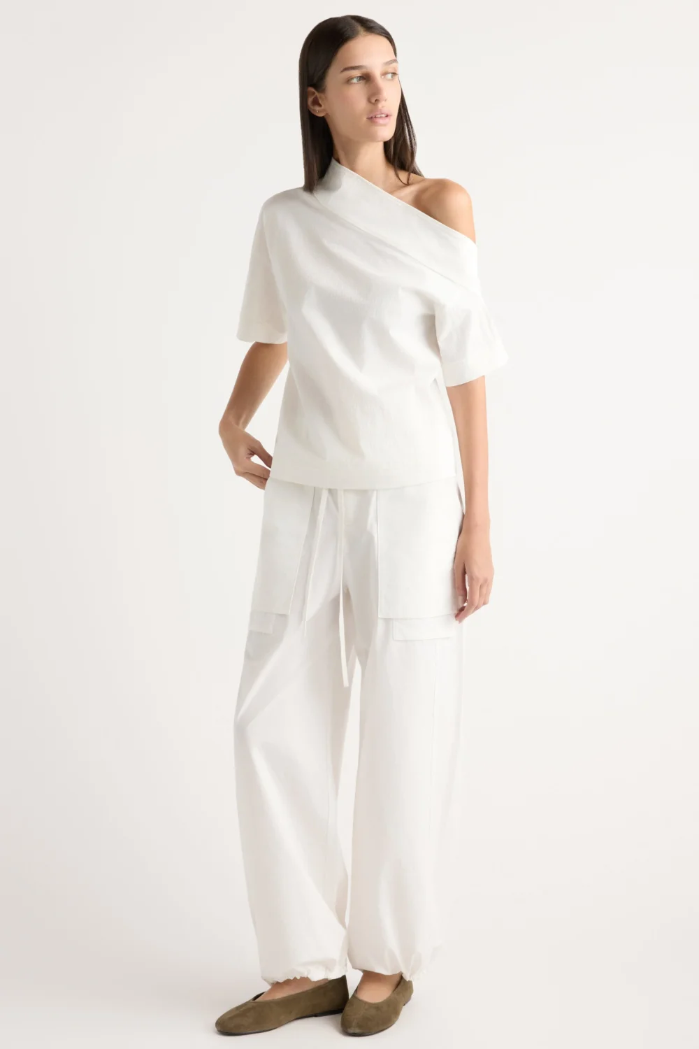 Bekah Exposed-Pocket Cotton Pant - 2