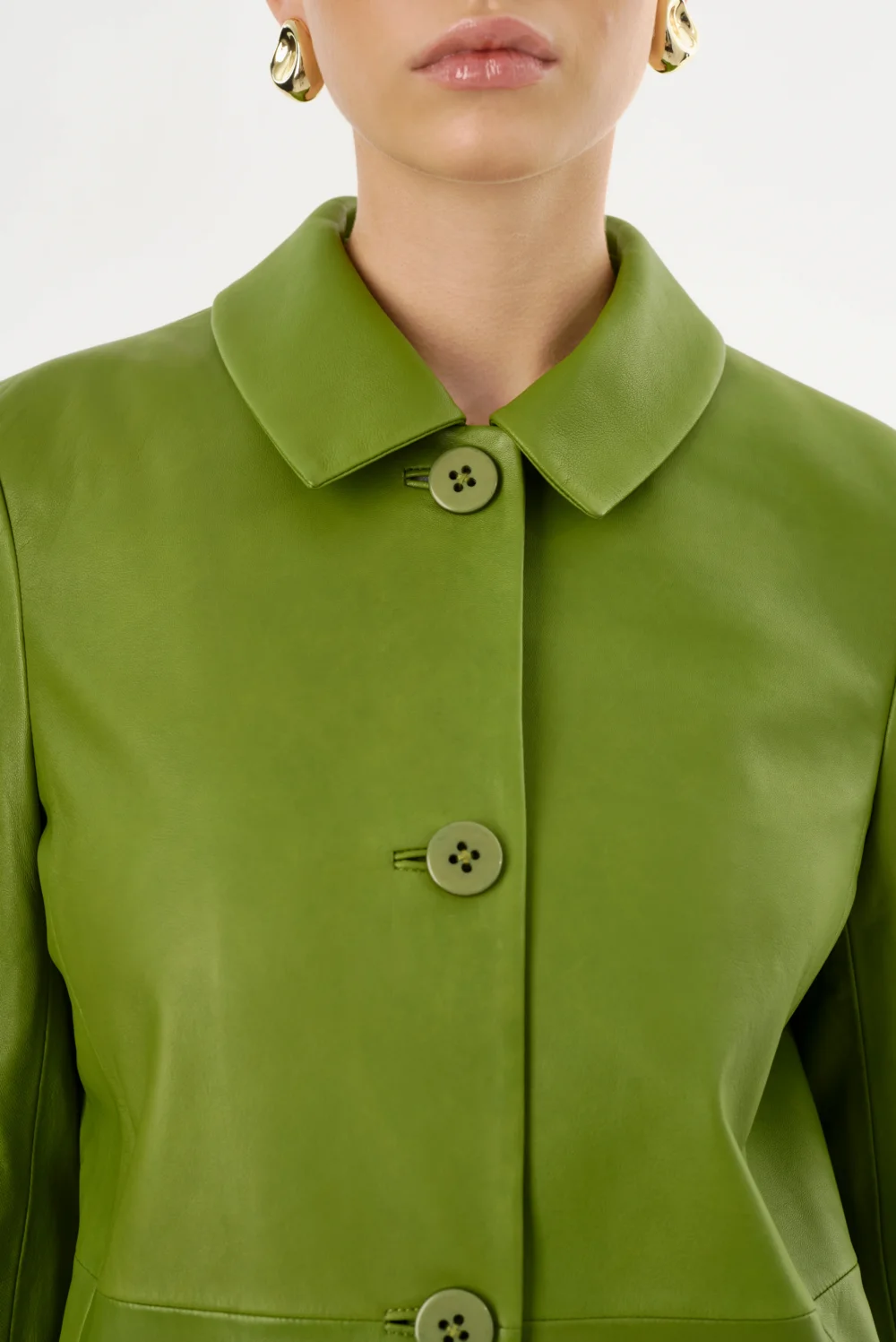 BELEN | Longline Leather Coat - 5
