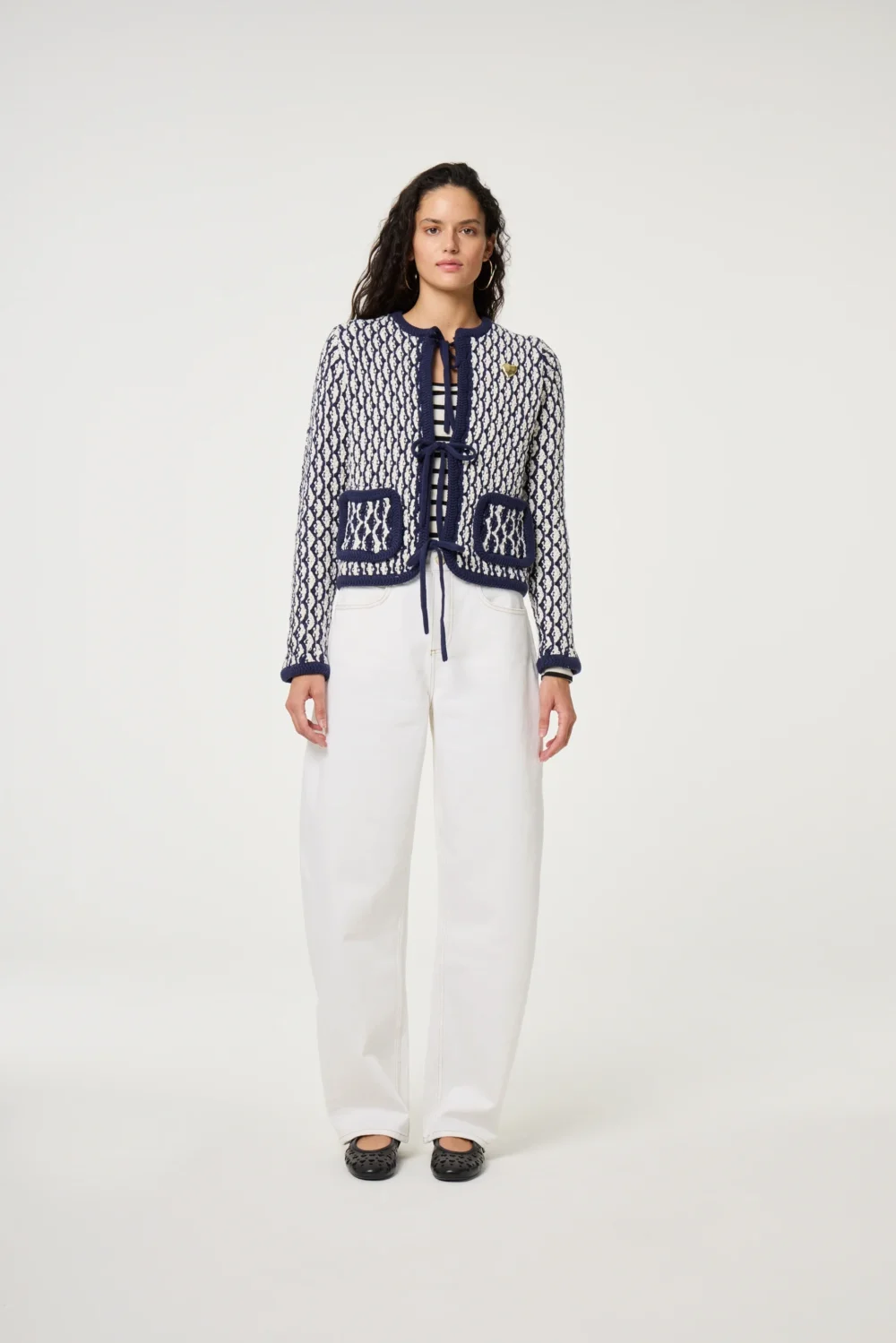 Betty Barrel Jeans | Cream White