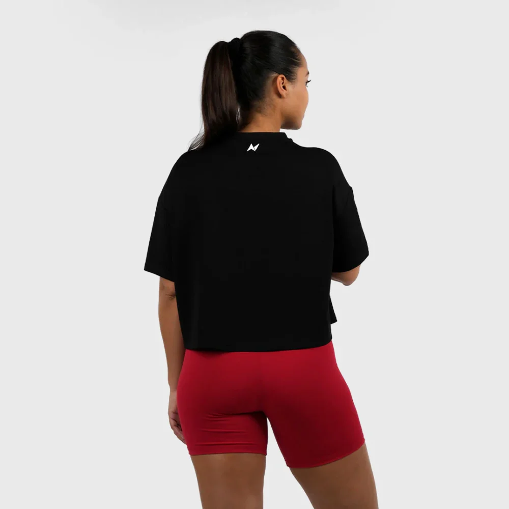 NORTHERN SPIRIT - BAGGY TOP WOMEN OVERSIZED CROP TOP - INK - 2
