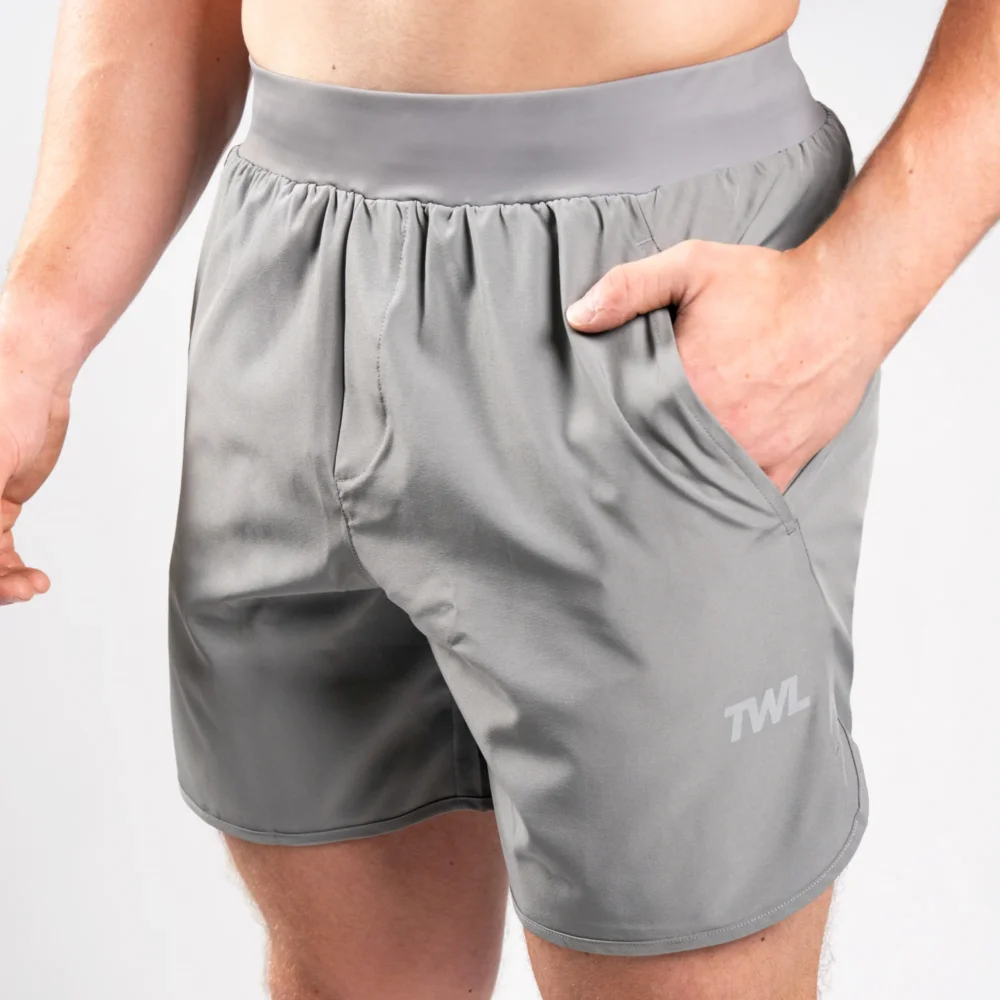 TWL - MEN'S HYBRID SHORTS - 6" - STORM GREY