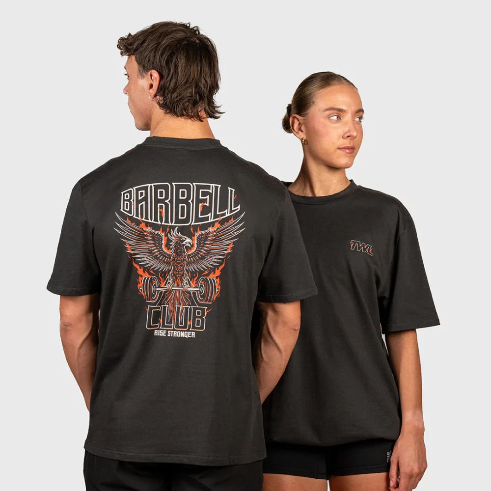 TWL - LIFESTYLE OVERSIZED T-SHIRT - PHOENIX - FADED BLACK/ORANGE