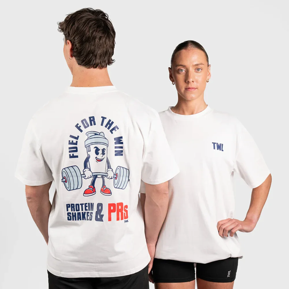 TWL - LIFESTYLE OVERSIZED T-SHIRT - SHAKER & PRs - WHITE