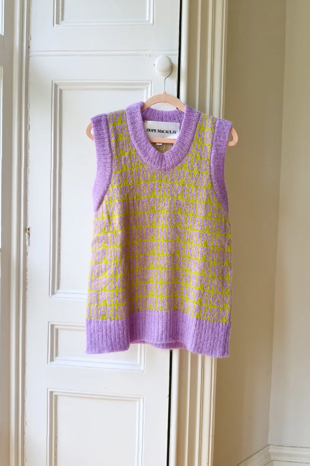 Purple & Green Hope Knit Vest M/L (Sample)