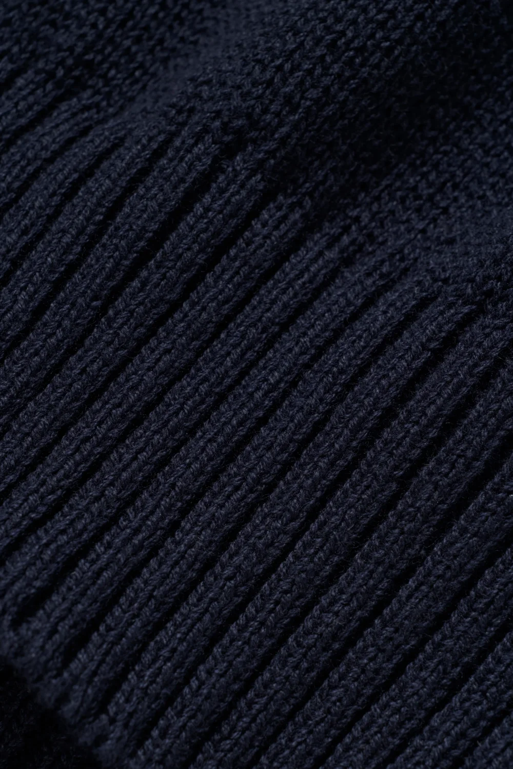 Knit Cotton Crewneck - Navy - 3
