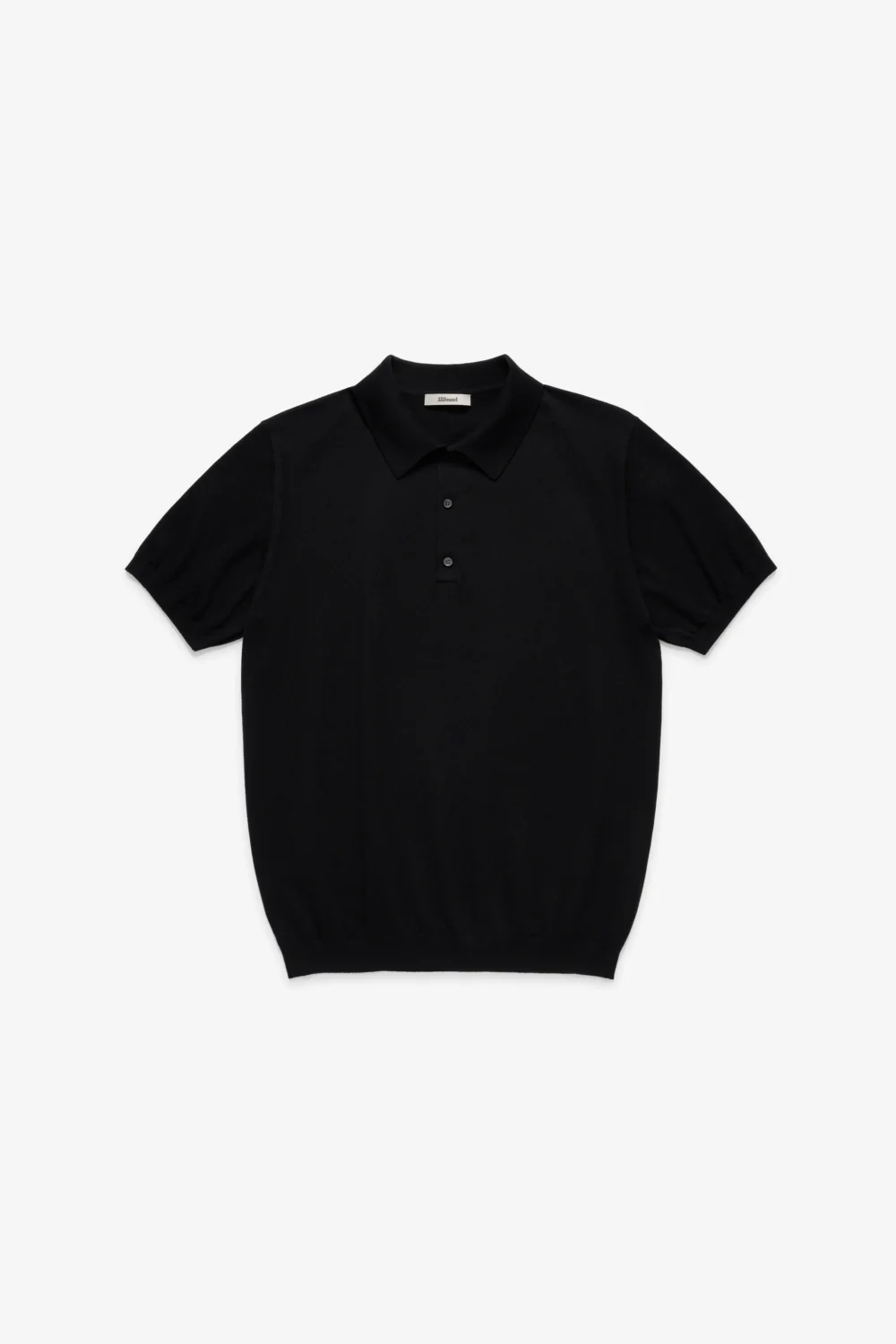 Knit Cotton Polo - Black