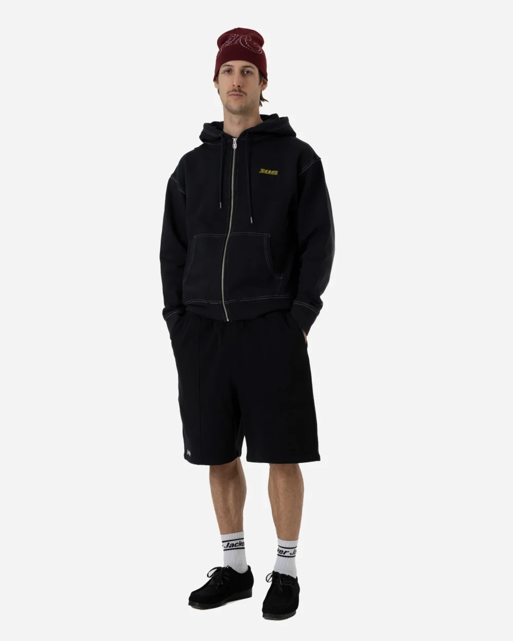 SWEAT 3 STRIPES SHORT - BLACK - 5