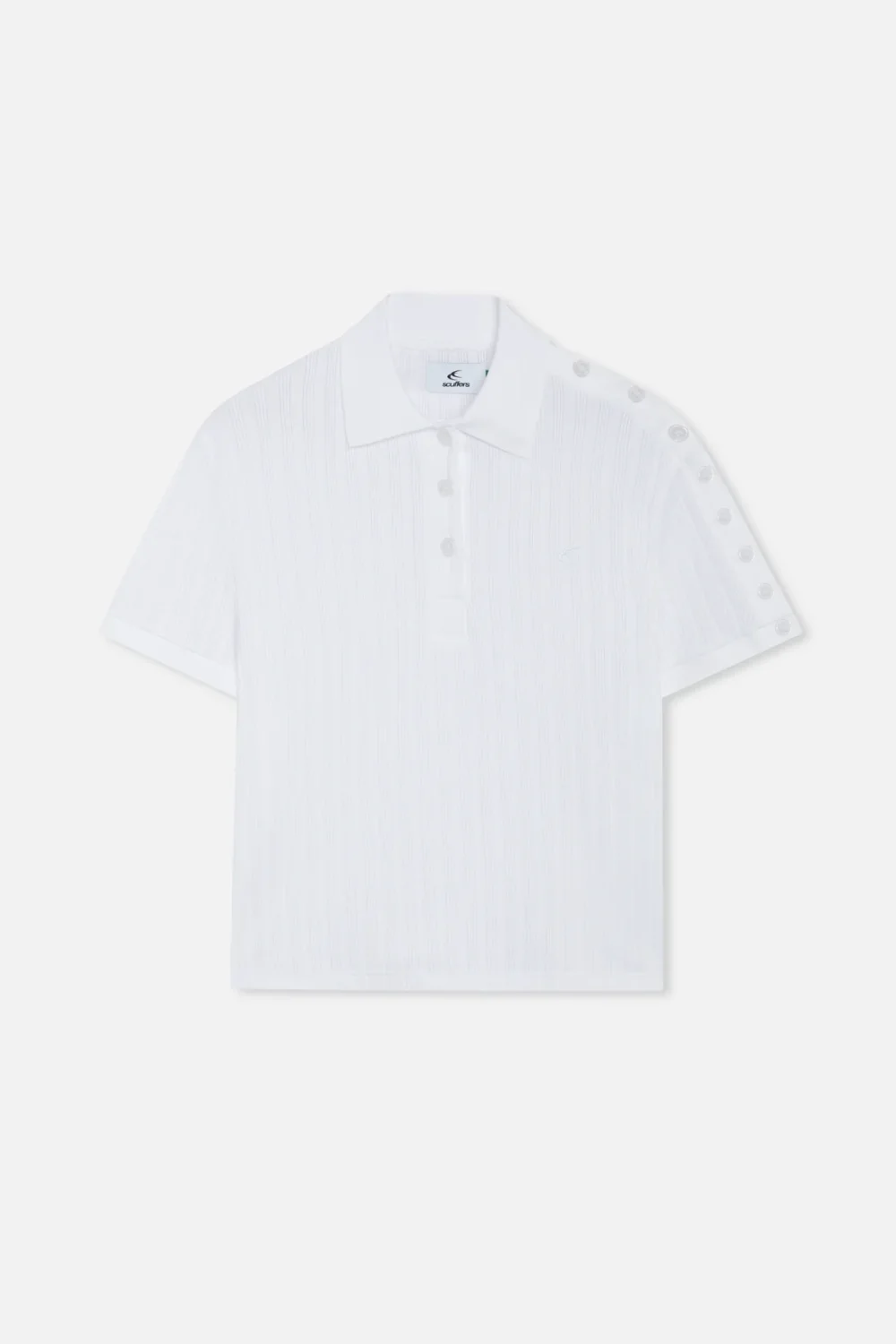 Placket White Polo