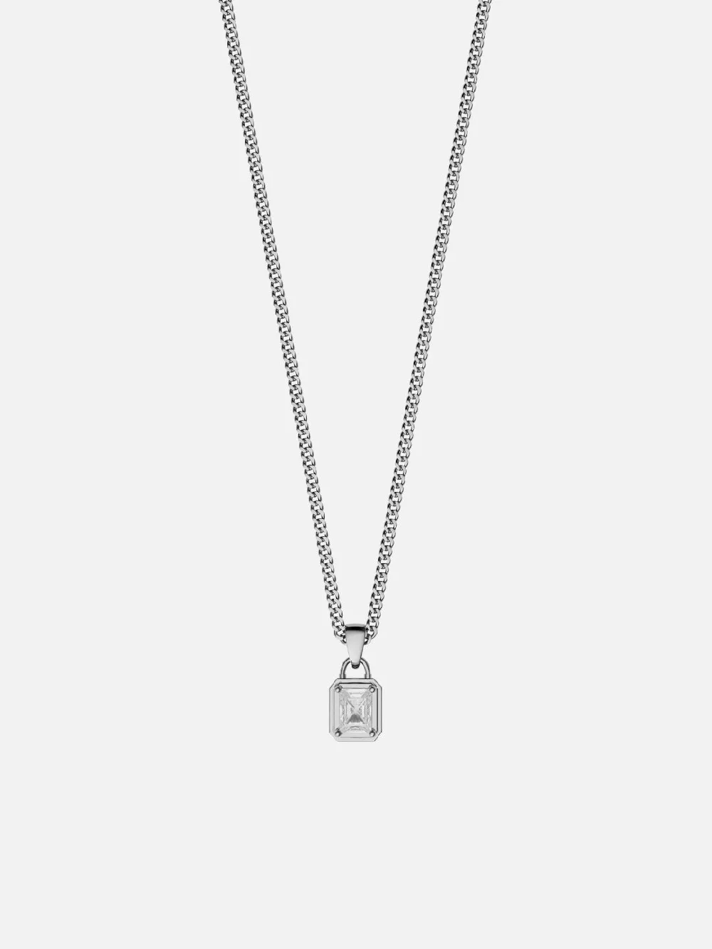 WHITE GEMSTONE CHAIN | Silver