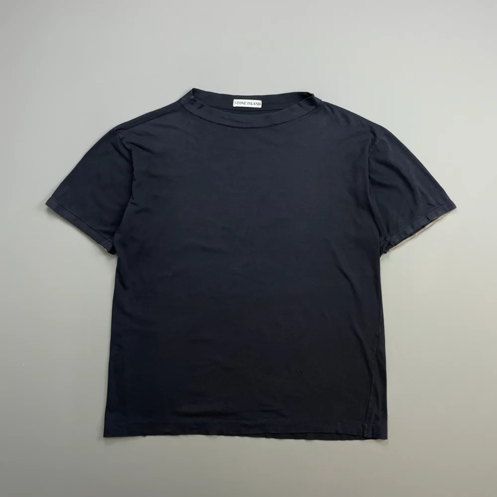 Stone Island Navy 80s Cotton Boat Neck Tee
