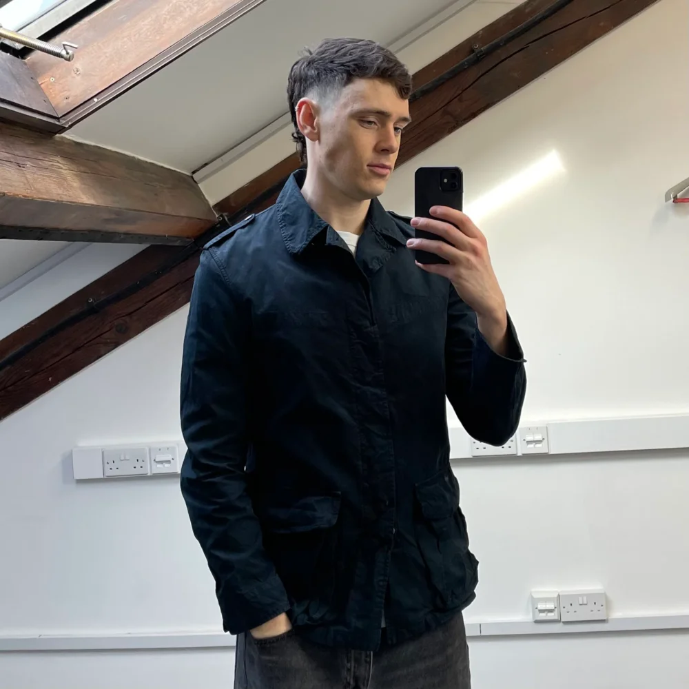 C.P. Company Navy SS02 Minimal Tailored Cotton Field Jacket - 2