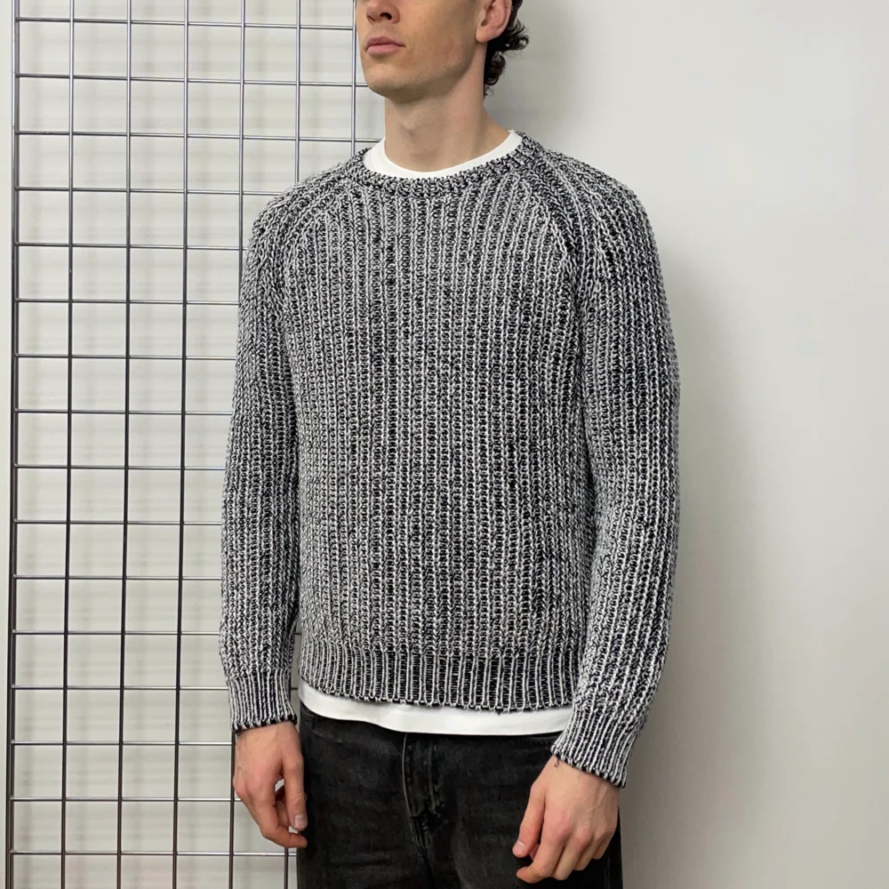 Our Legacy White & Black SS15 Chunky Knit Crewneck Jumper - 2