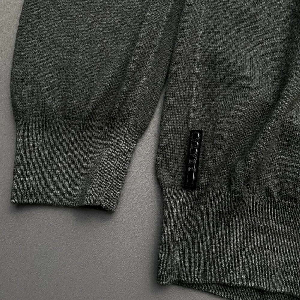 Prada Sport Forest Green 2009 Virgin Wool V-Neck Knit Jumper - 3