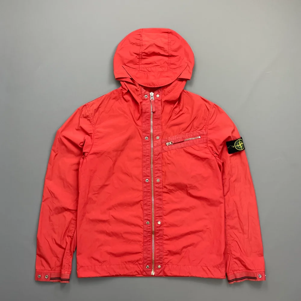 Stone Island Red Spalmatura Nylon Hooded Jacket SS09