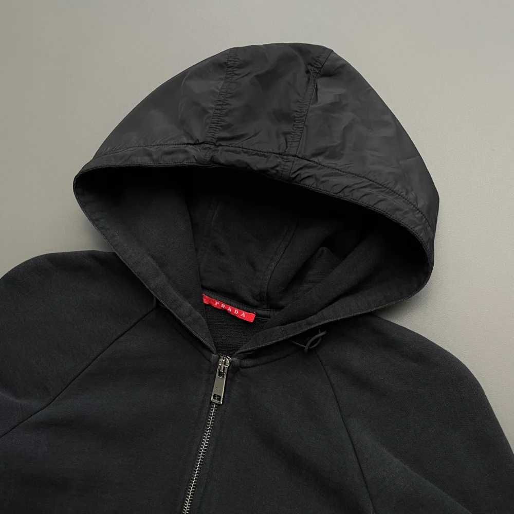 Prada Sport Black 2014 Nylon Hood Zip-Through Hoodie - 2