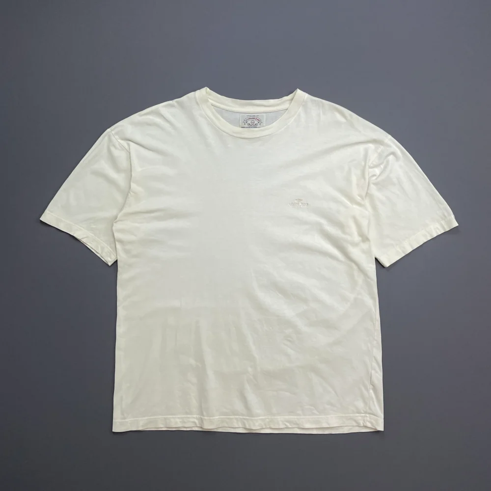 Armani Jeans Cream 90s Spellout Lightweight Oversized T-Shirt
