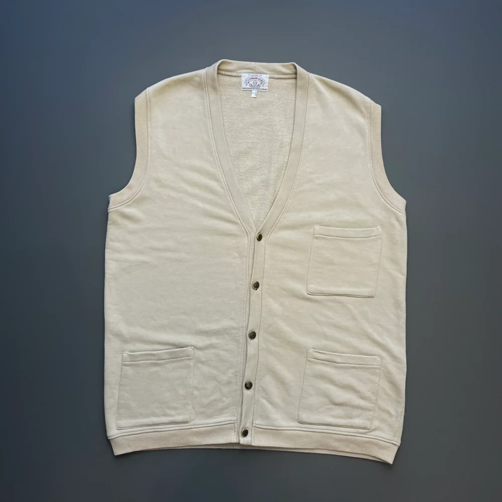 Armani Jeans Beige 90s Cotton Pocket Vest