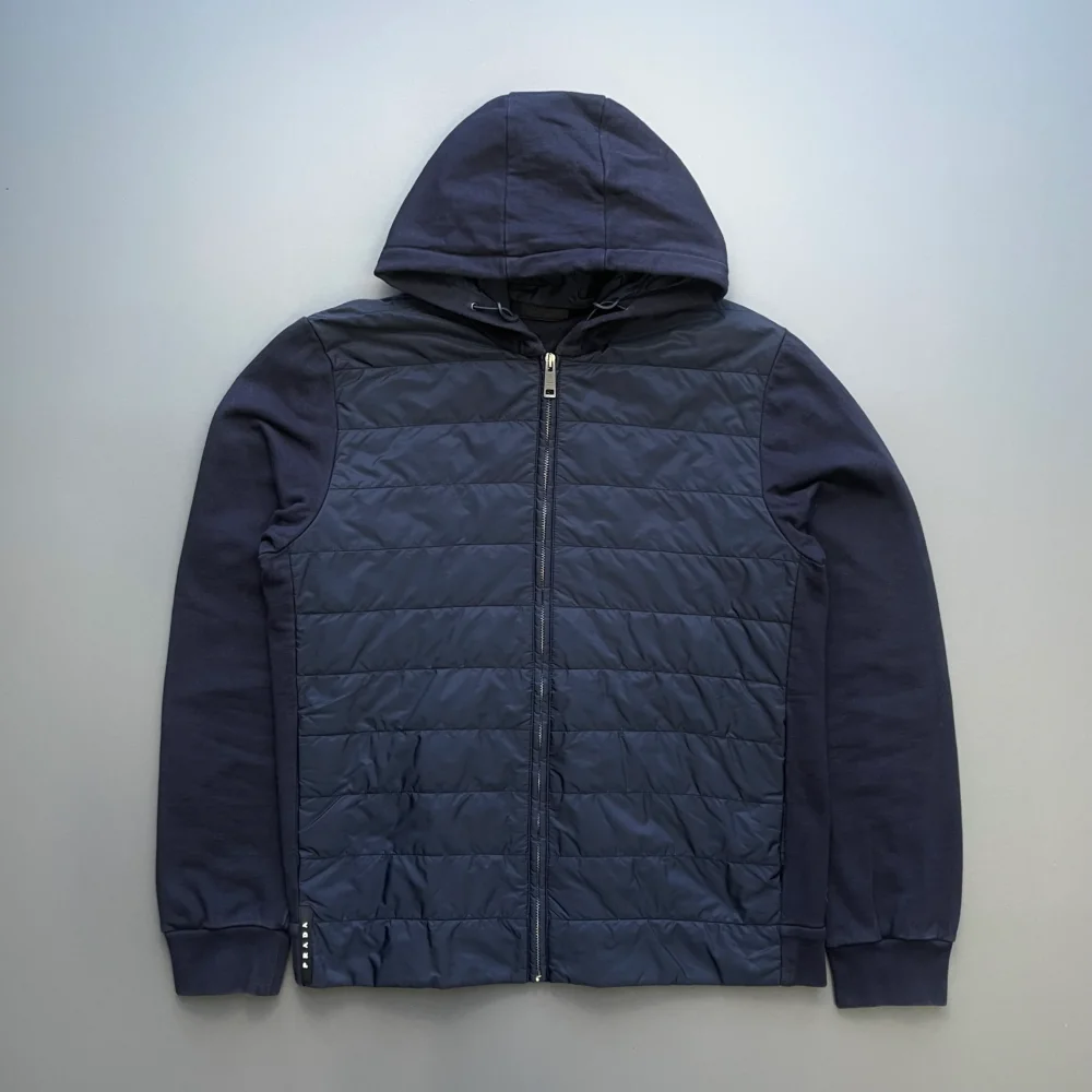 Prada Sport Navy 2019 Padded Hybrid Hooded Jacket