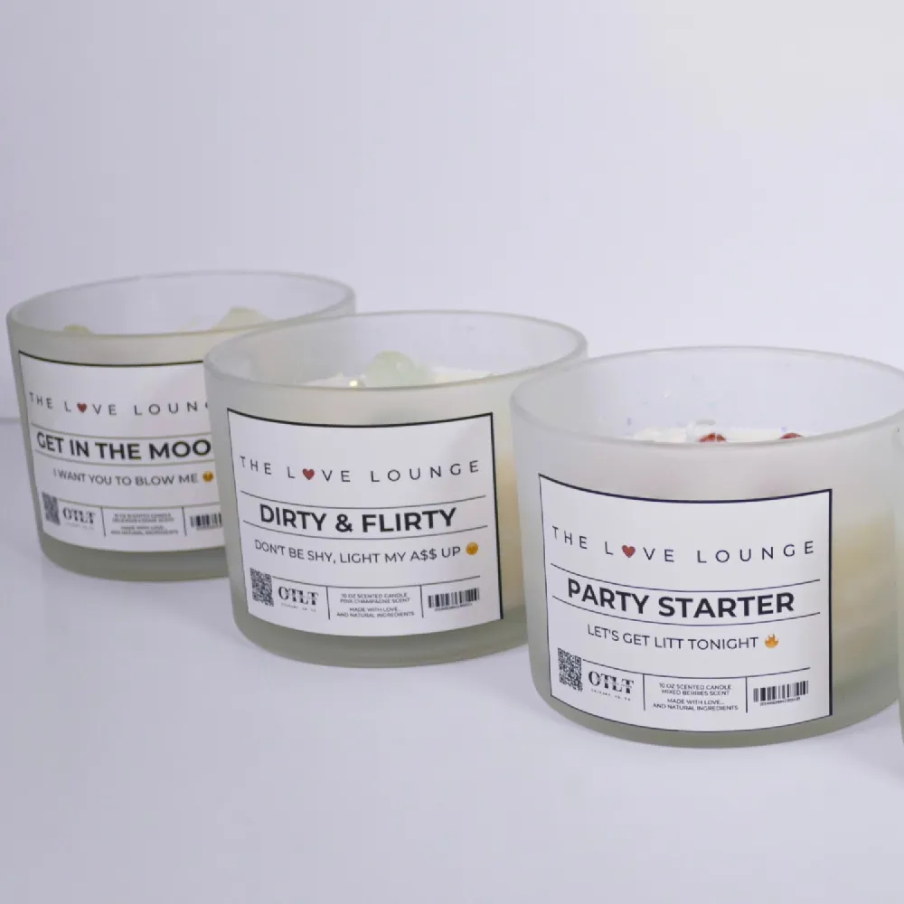 Set of 3 Love Lounge Scented Candles