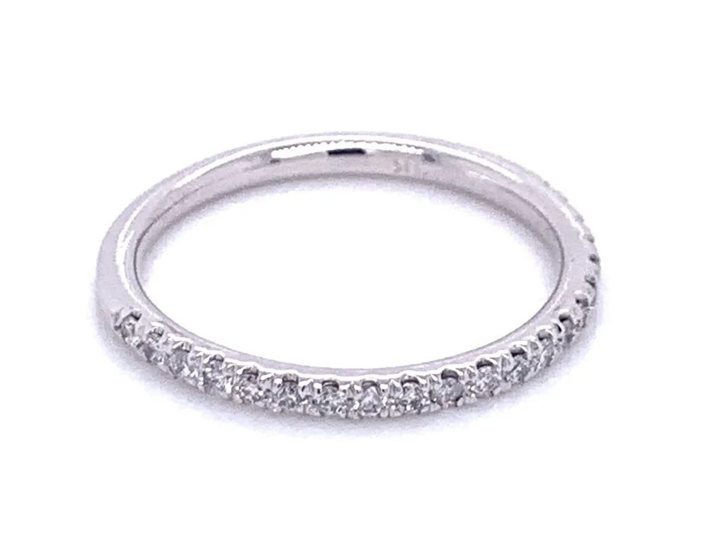 Half-Eternity Diamond Wedding Band in 14K White Gold