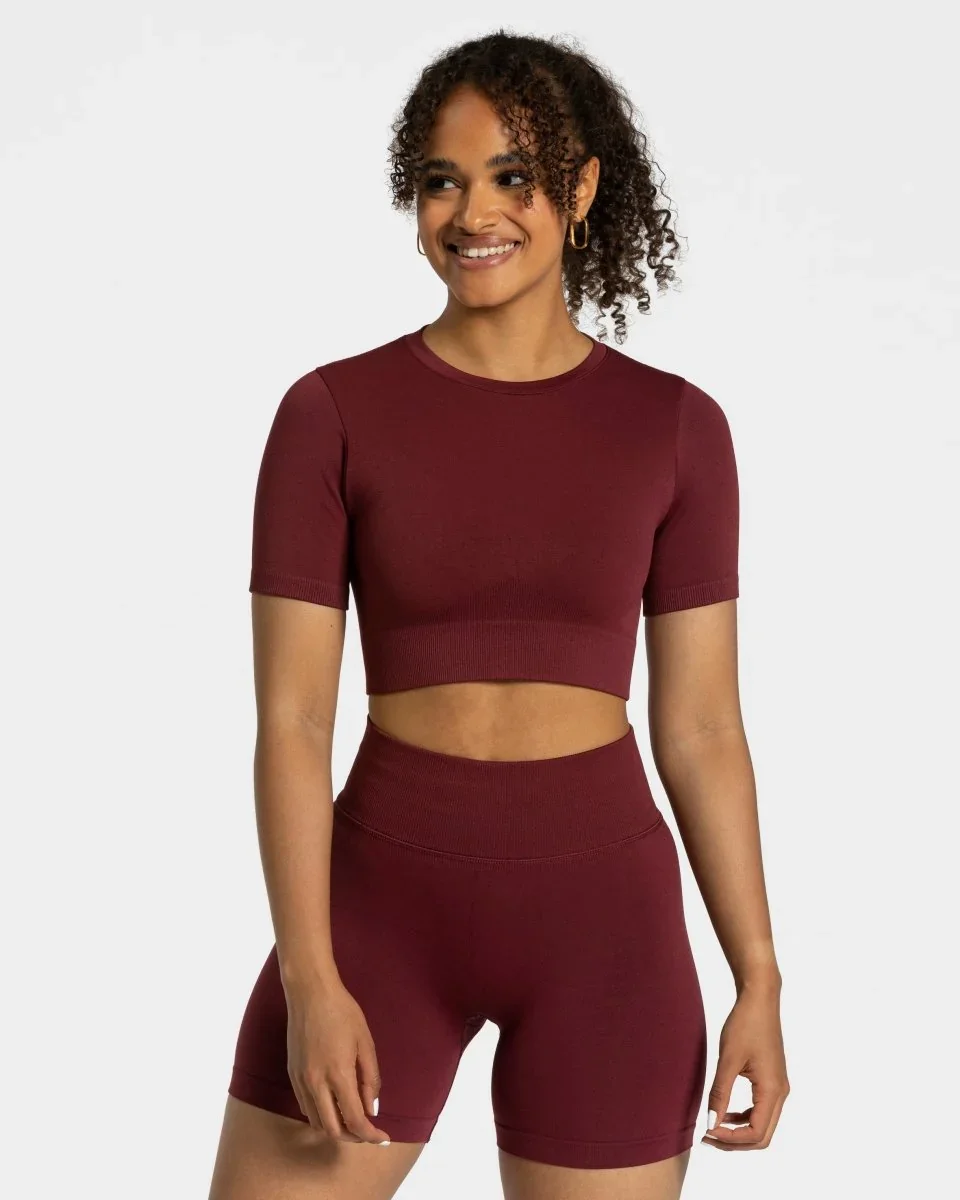 Sensation Crop Top ‘Burgundy’