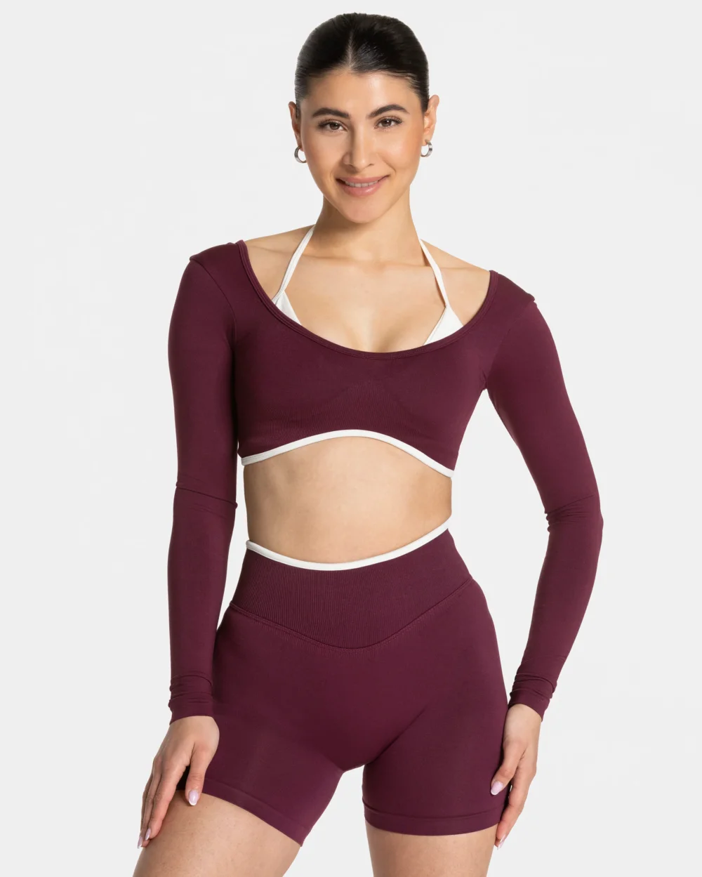 Contrastline Longsleeve ‘Plum’