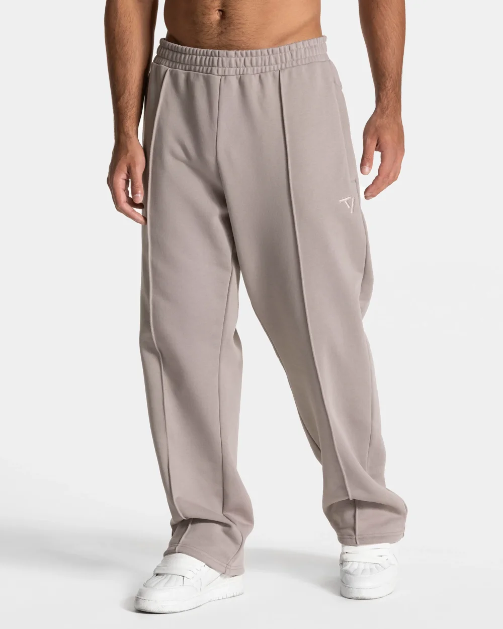 Contrastline Straight Leg Joggers ‘Stone’